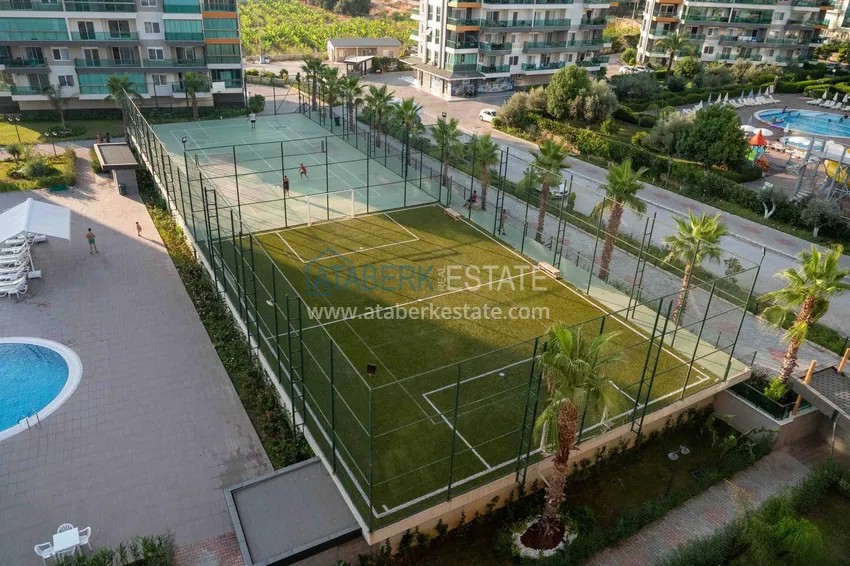 Umeblowany dwupoziomowy 3+1 z przeszklonym balkonem i widokiem na morze, dzielnica Avsallar — Alanya 17