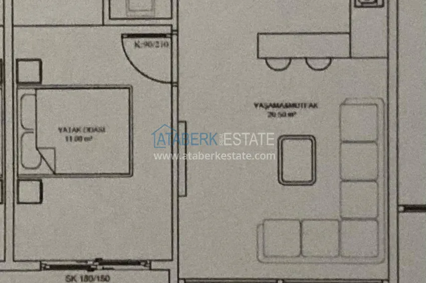 Kupuj taniej Nowy apartament z jedną sypialnią z widokiem na morze w Tomyuk, Mersin 1