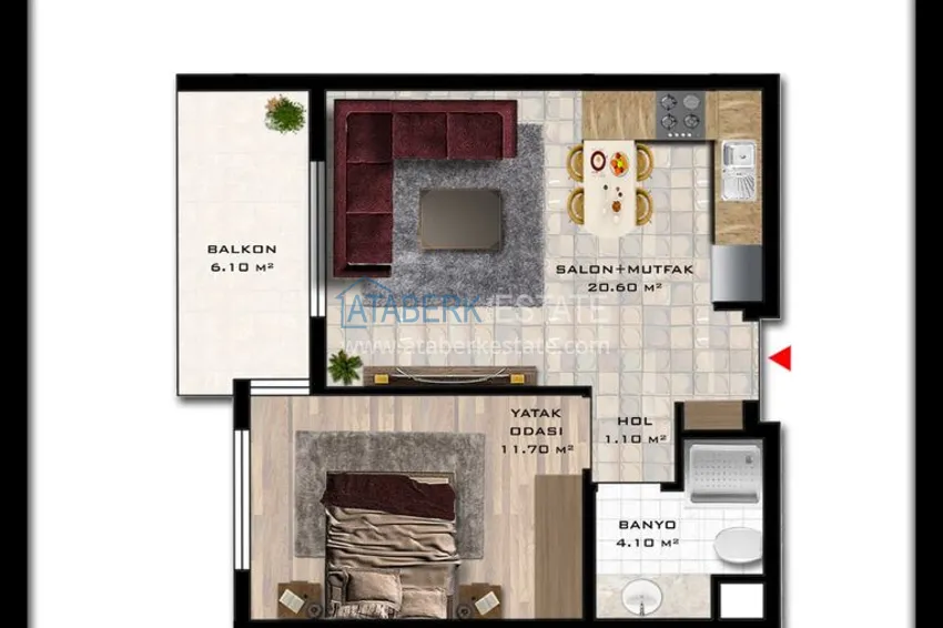 Buy cheap Property from owner in Alanya - Turnkey apartment with sea view in Mahmutlar 1