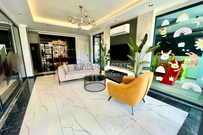 Garden duplex with modern interiors in a new residential complex, Oba district, Alanya 15
