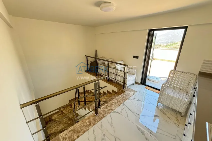 Purchase Semi-detached triplex villa in Kargicak area, furnished in a cottage complex 22
