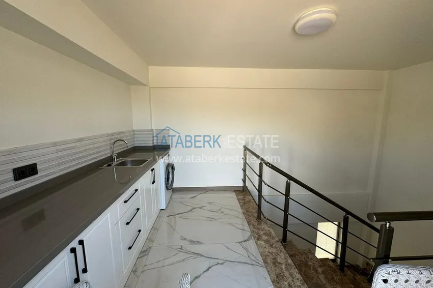 Purchase Semi-detached triplex villa in Kargicak area, furnished in a cottage complex 23