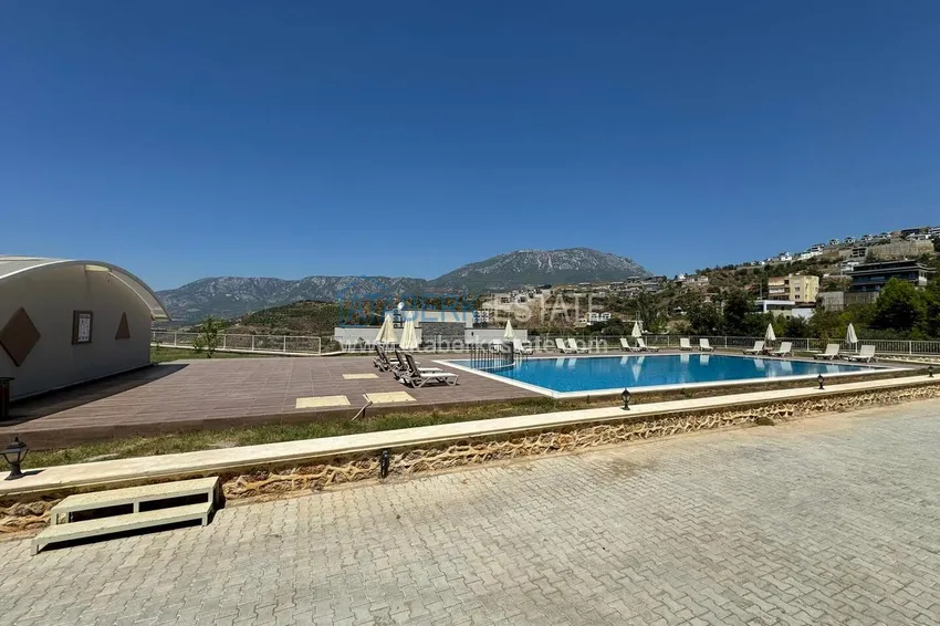 Semi-detached triplex villa in Kargicak area, furnished in a cottage complex 5