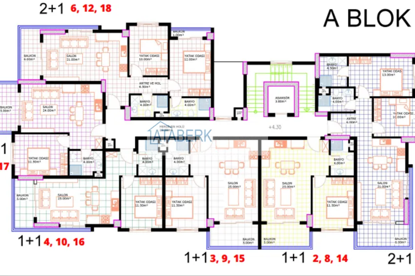 Buy cheap One bedroom apartment from an investor in Oba, Alanya 1