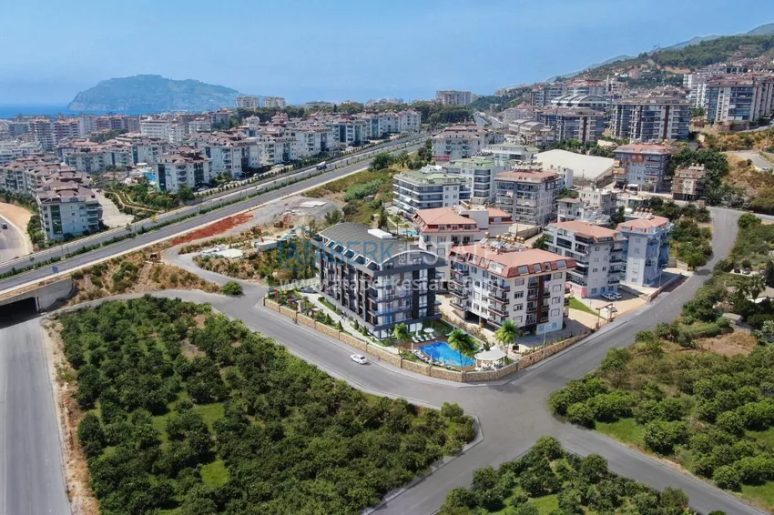 Nowoczesny apartament pod klucz z jedną sypialnią w nowym kompleksie — Alanya, dzielnica Oba 1 