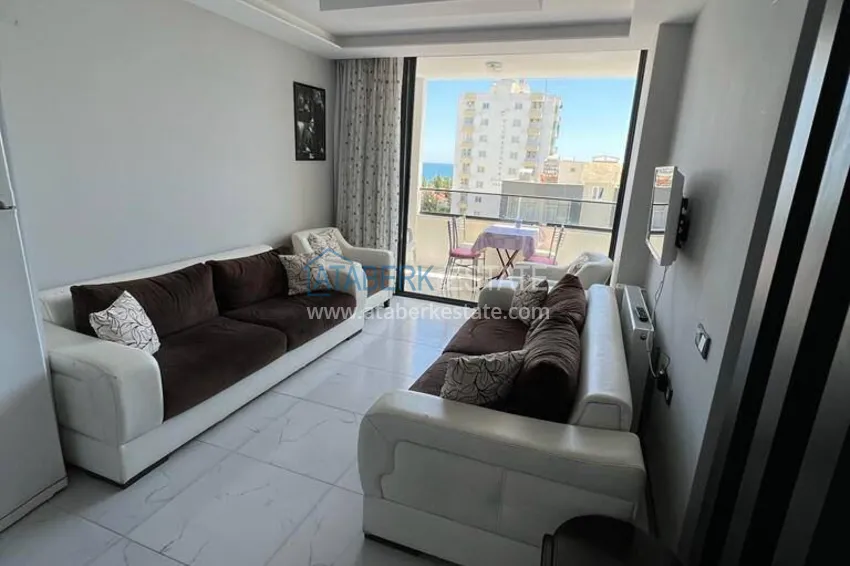 Purchase Turnkey one-bedroom apartment with sea view in a modern complex — Mersin, Kargypinari 6 