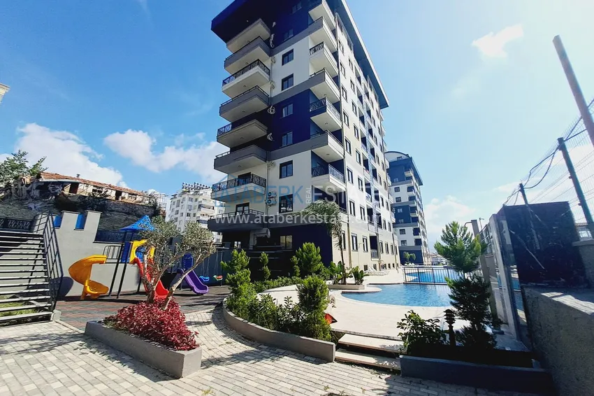 1+1 apartment for rent with new furniture in Payallar, Alanya A26 1