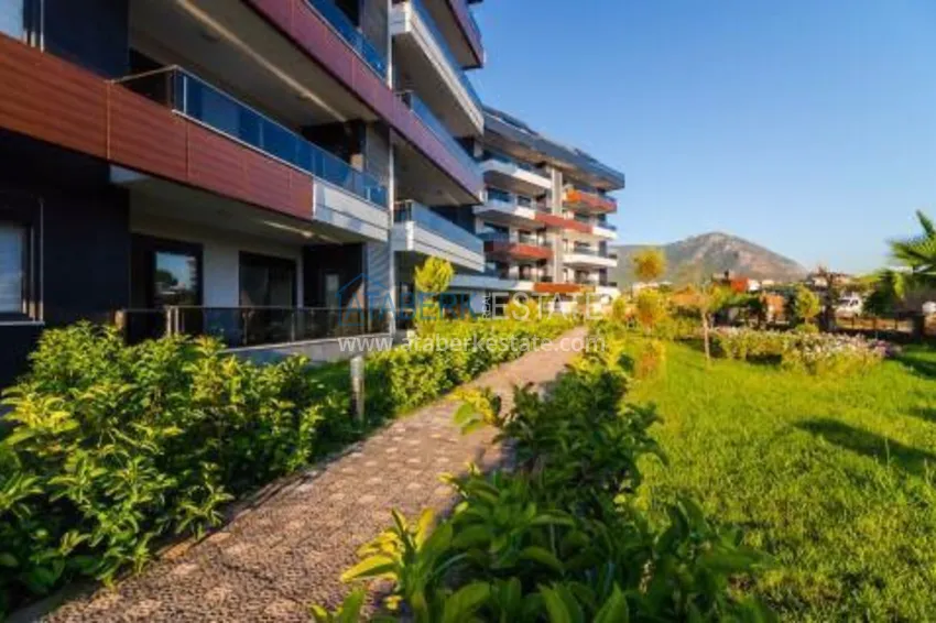 Furnished one-bedroom apartment for rent in a prestigious residence — Oba district, Alanya B1 9