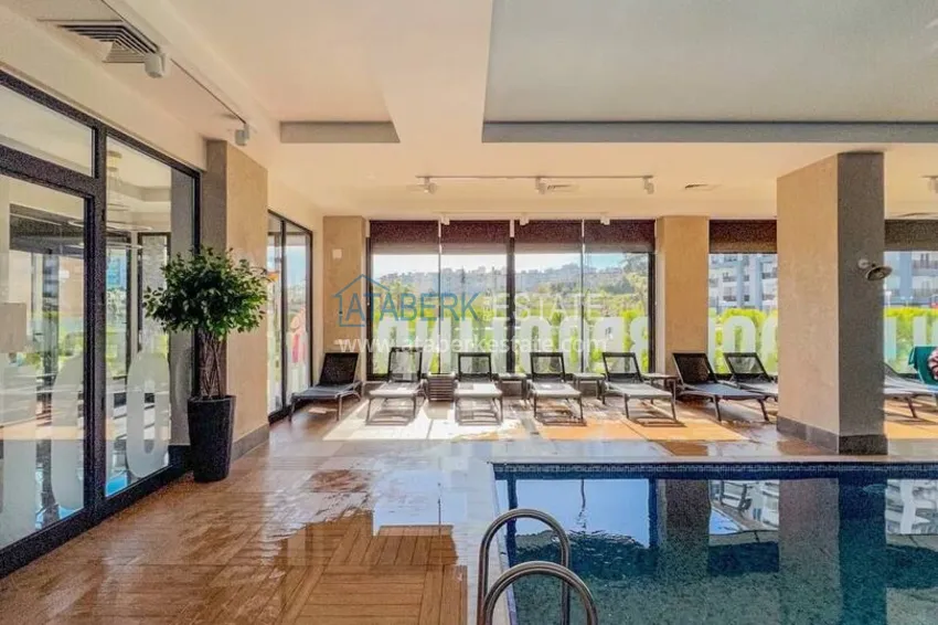1+1 furnished apartment for rent in a luxury residence near Incekum beach, Avsallar district — Alanya D43 11 