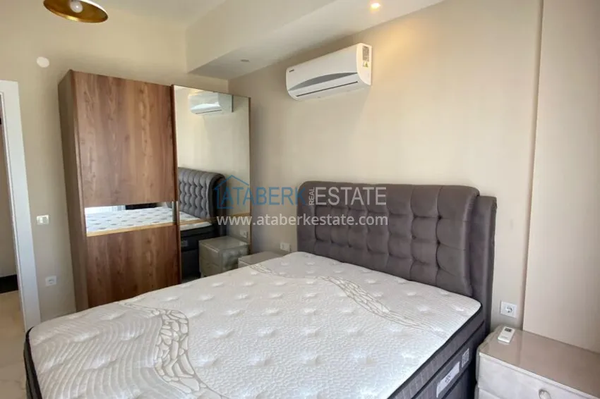 Purchase 1+1 furnished apartment for rent in a luxury residence near Incekum beach, Avsallar district — Alanya D43 11 