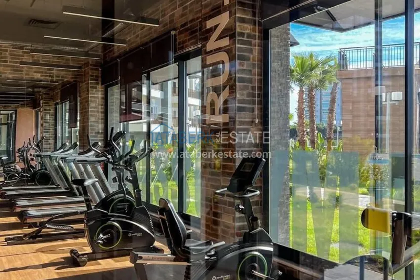1+1 furnished apartment for rent in a luxury residence near Incekum beach, Avsallar district — Alanya D43 14 