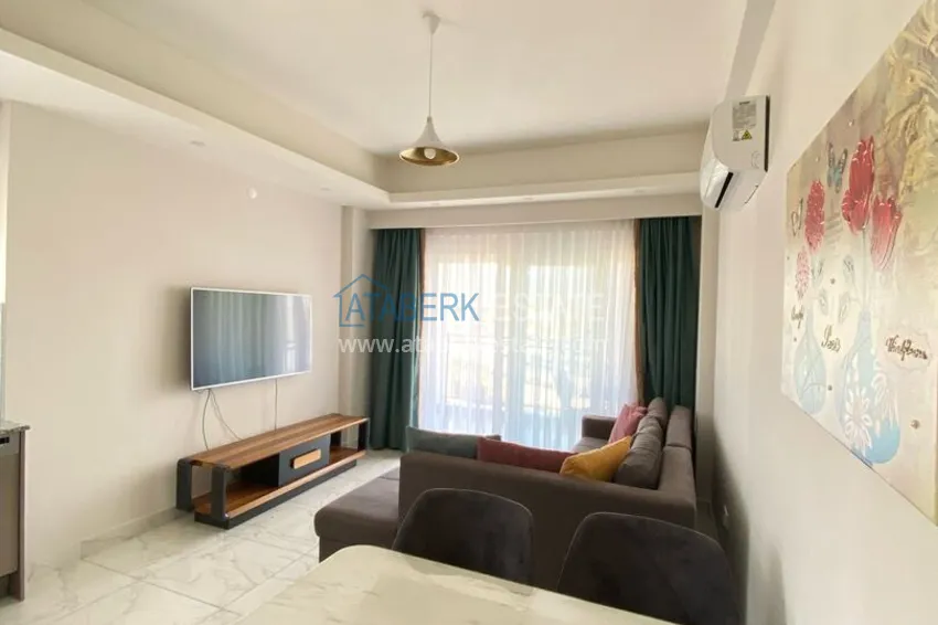 Purchase 1+1 furnished apartment for rent in a luxury residence near Incekum beach, Avsallar district — Alanya D43 4 