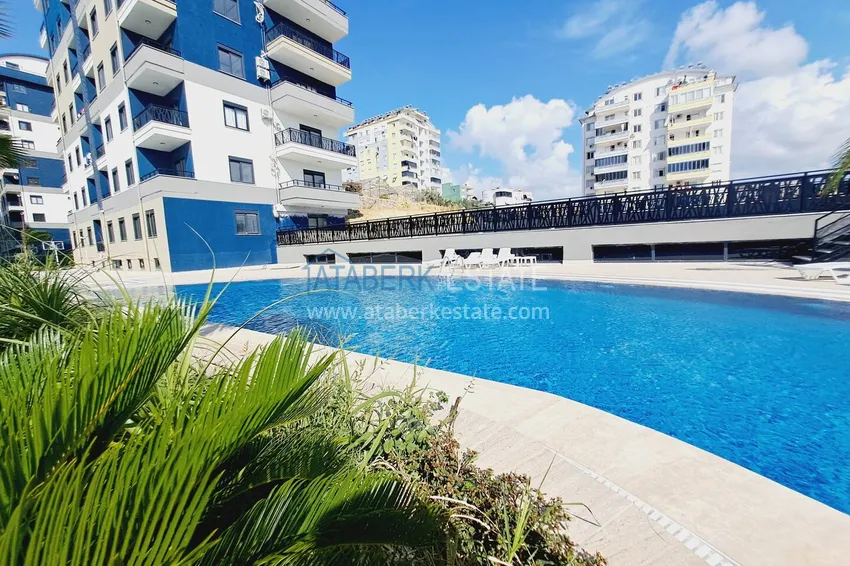 1+1 apartment for rent with new furniture in Payallar, Alanya A26 6
