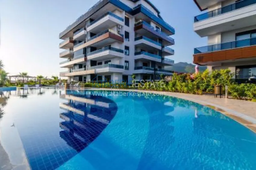 Furnished one-bedroom apartment for rent in a prestigious residence — Oba district, Alanya B1 5