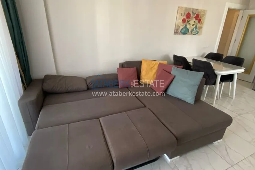 Purchase 1+1 furnished apartment for rent in a luxury residence near Incekum beach, Avsallar district — Alanya D43 6 