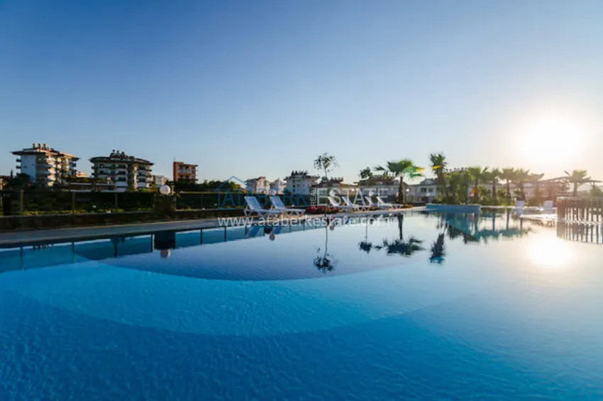 Furnished one-bedroom apartment for rent in a prestigious residence — Oba district, Alanya B1 6
