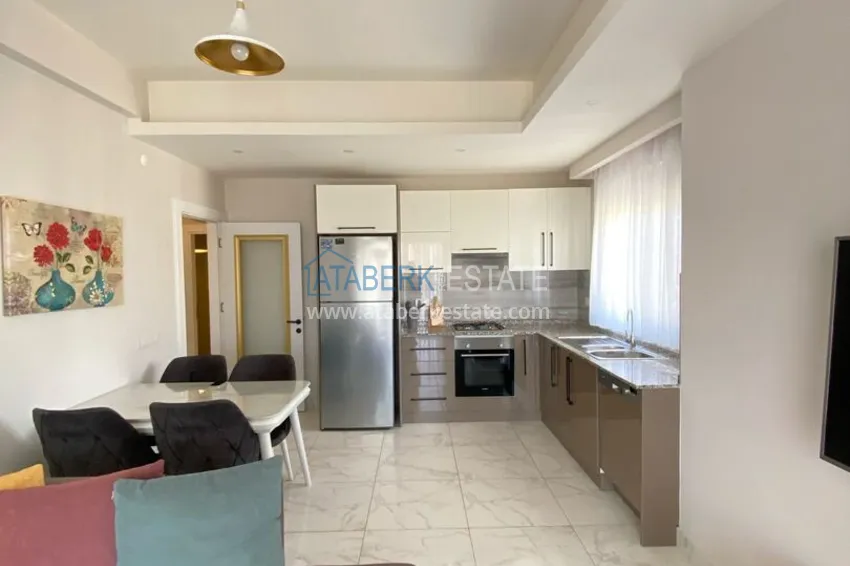 Purchase 1+1 furnished apartment for rent in a luxury residence near Incekum beach, Avsallar district — Alanya D43 7 