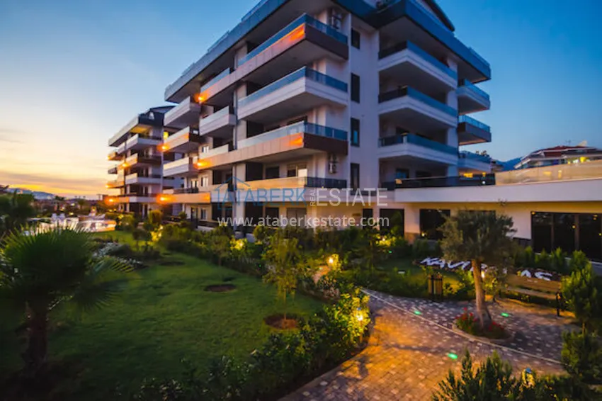 Furnished one-bedroom apartment for rent in a prestigious residence — Oba district, Alanya B1 8
