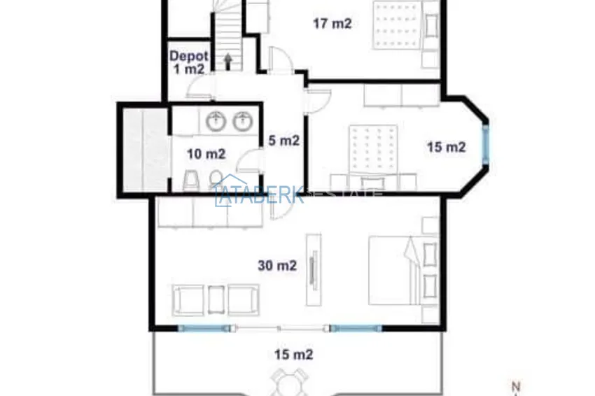 Kupuj taniej Luksusowy dwupoziomowy apartament 4+1 z panoramicznym widokiem na morze — Konakli, Alanya 1 