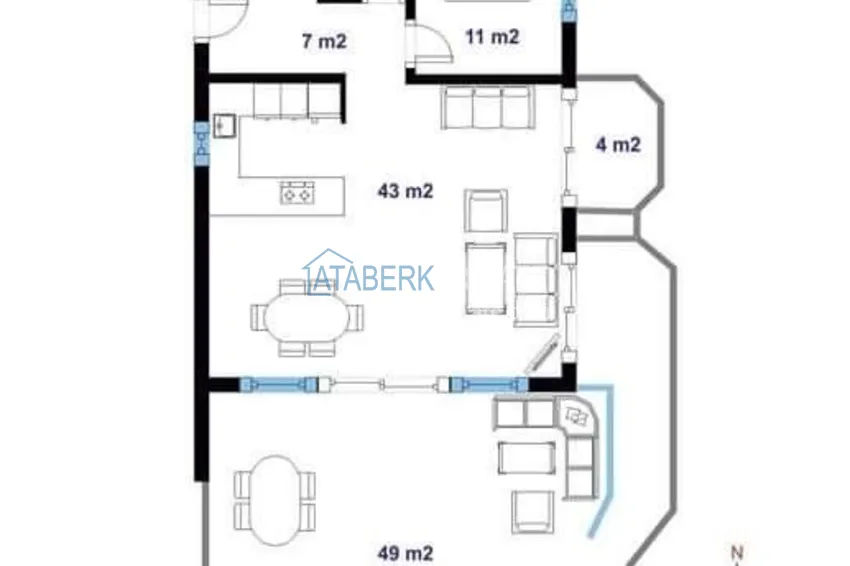Kupuj taniej Luksusowy dwupoziomowy apartament 4+1 z panoramicznym widokiem na morze — Konakli, Alanya 2 