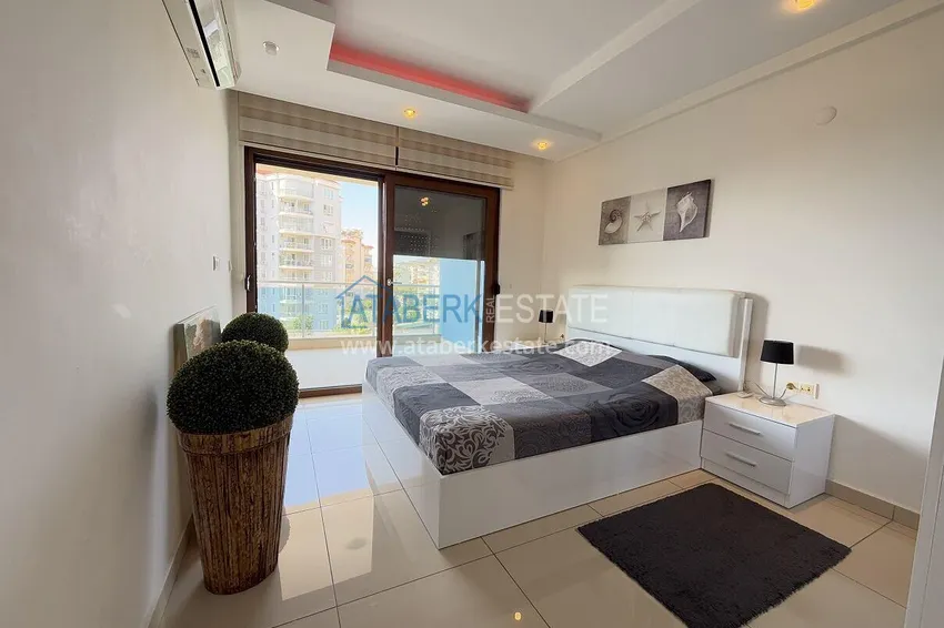 Kupuj Umeblowane mieszkanie 1+1 w kompleksie w formacie hotelowym, dzielnica Cikcilli - nadaje się na zezwolenie na pobyt 10 