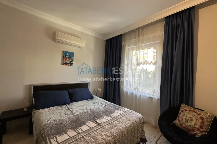 Kupuj Apartament 2+1 z meblami i przeszklonymi balkonami — Alanya, dzielnica Cikcilli. Nadaje się do zezwolenia na pobyt 12 