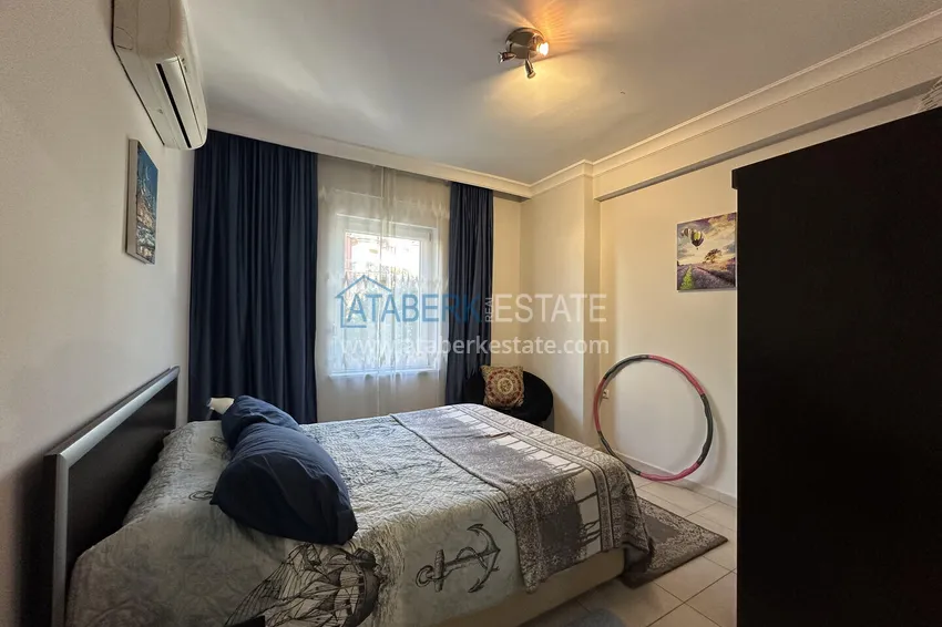 Kupuj Apartament 2+1 z meblami i przeszklonymi balkonami — Alanya, dzielnica Cikcilli. Nadaje się do zezwolenia na pobyt 13 