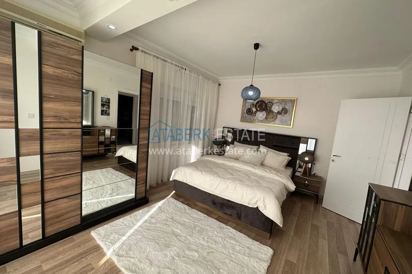 Purchase 3+1 two-storey private house with pool and fully furnished in Kargicak 13 