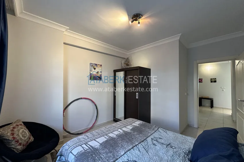 Kupuj Apartament 2+1 z meblami i przeszklonymi balkonami — Alanya, dzielnica Cikcilli. Nadaje się do zezwolenia na pobyt 14 