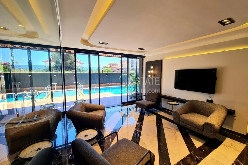 Penthouse 1+1 with a fine finish in an elite complex — the center of Alanya, Buyuk Hasbahce district 23 
