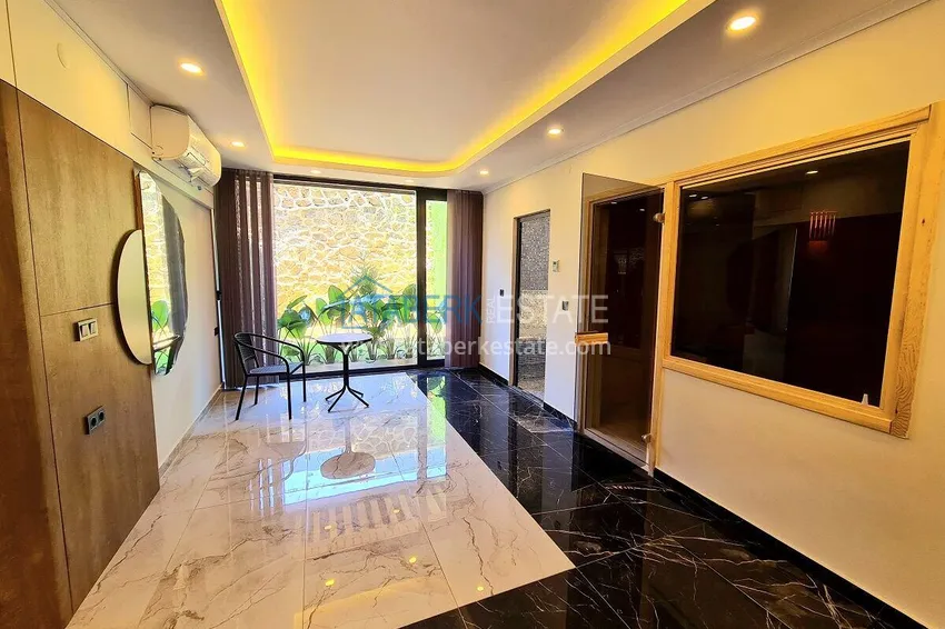 Penthouse 1+1 with a fine finish in an elite complex — the center of Alanya, Buyuk Hasbahce district 27 