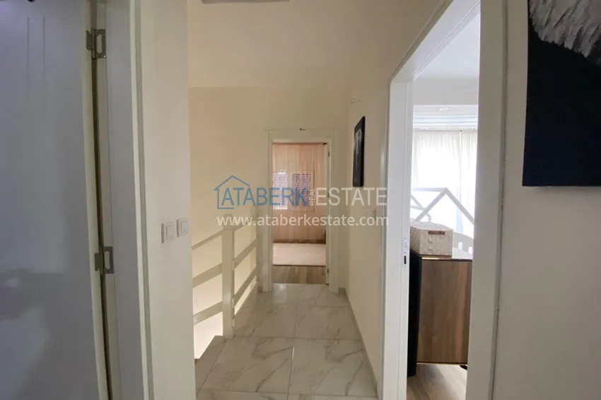 Purchase 3+1 two-storey private house with pool and fully furnished in Kargicak 23 