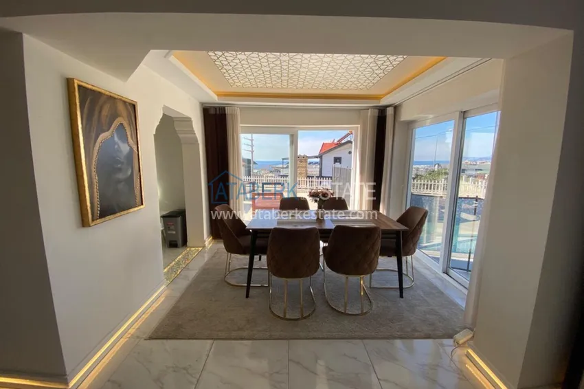 Purchase 3+1 two-storey private house with pool and fully furnished in Kargicak 6 