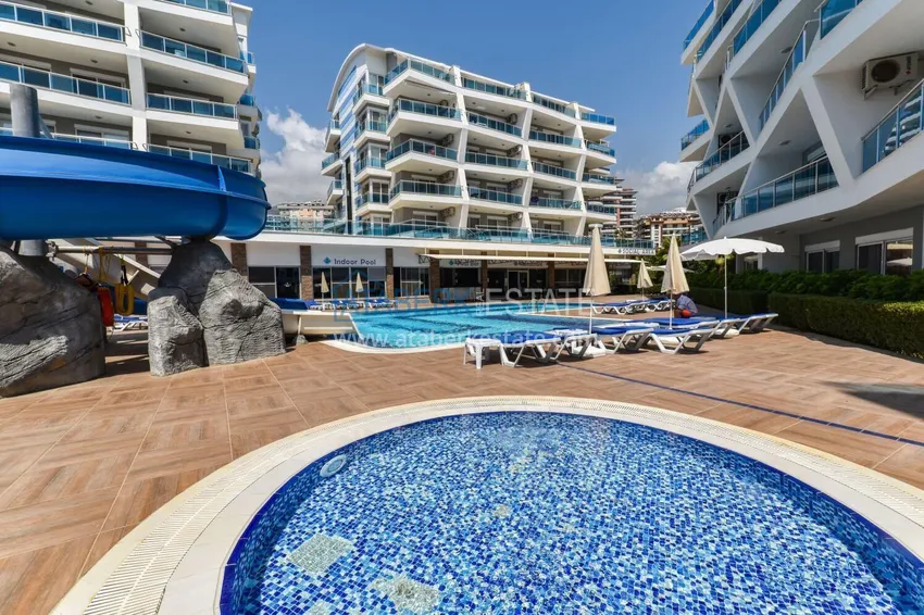 Furnished 1+1 apartment in a luxury residential complex — Alanya, Oba district 7