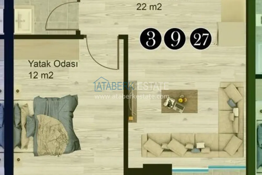 Buy cheap Finished 1+1 apartment in a cozy complex — Alanya, Avsallar district 1