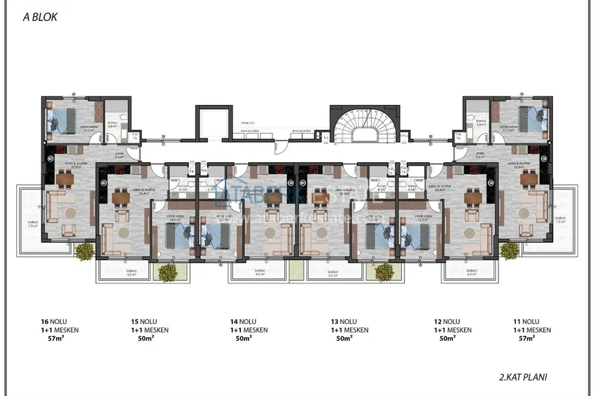 Kupuj taniej Apartament 1+1 w Alanya, dzielnica Oba, w komfortowym kompleksie 1 