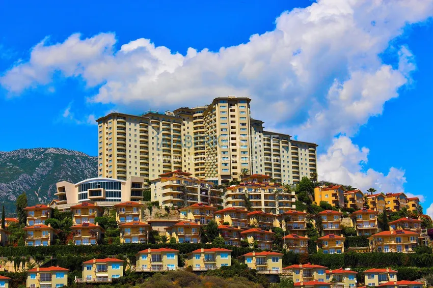 Umeblowany apartament z widokiem na góry w legendarnym kompleksie hotelowym - dzielnica Mahmutlar, Alanya 1 