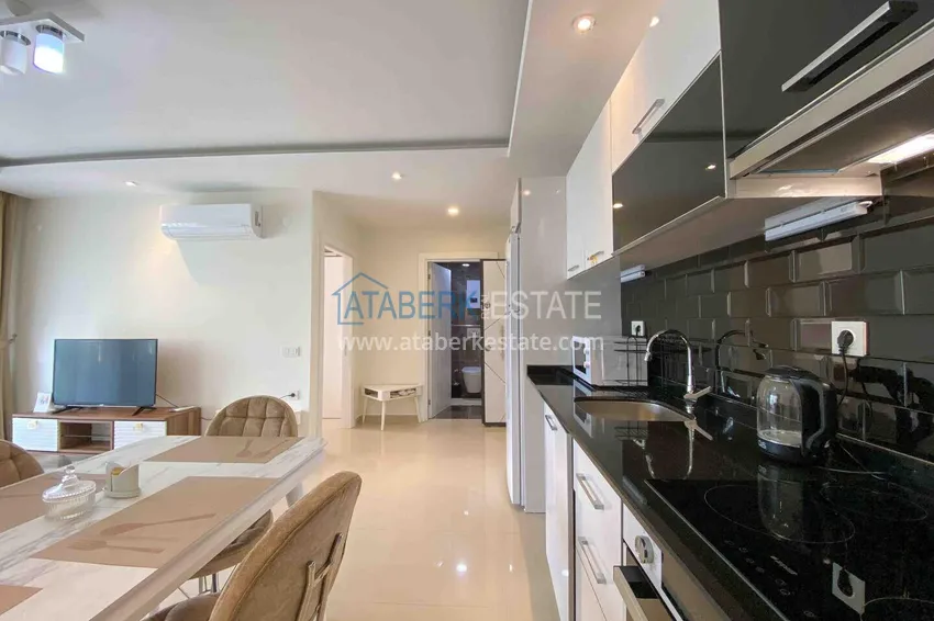 Kupuj Apartament pod klucz 1+1 z przeszklonym balkonem w kompleksie z prywatną plażą — Avsallar, Alanya 12