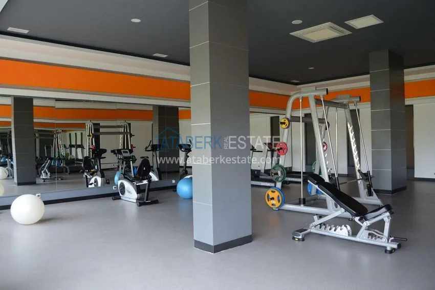 Apartament pod klucz 1+1 z przeszklonym balkonem w kompleksie z prywatną plażą — Avsallar, Alanya 21