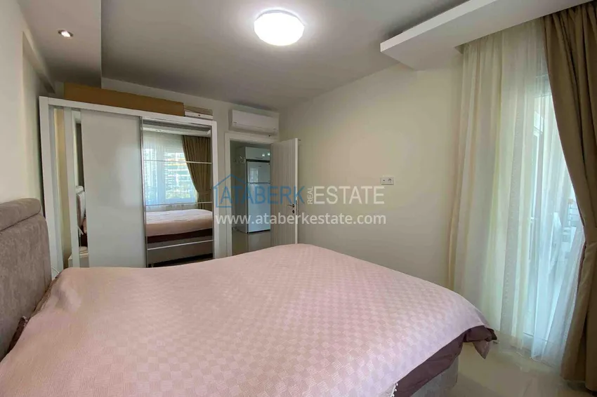 Kupuj Apartament pod klucz 1+1 z przeszklonym balkonem w kompleksie z prywatną plażą — Avsallar, Alanya 14