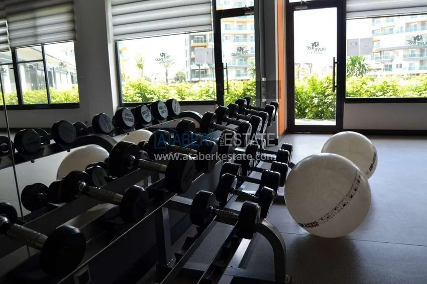 Apartament pod klucz 1+1 z przeszklonym balkonem w kompleksie z prywatną plażą — Avsallar, Alanya 22