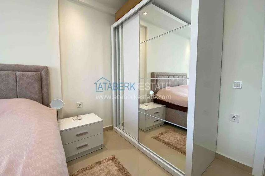 Kupuj Apartament pod klucz 1+1 z przeszklonym balkonem w kompleksie z prywatną plażą — Avsallar, Alanya 15