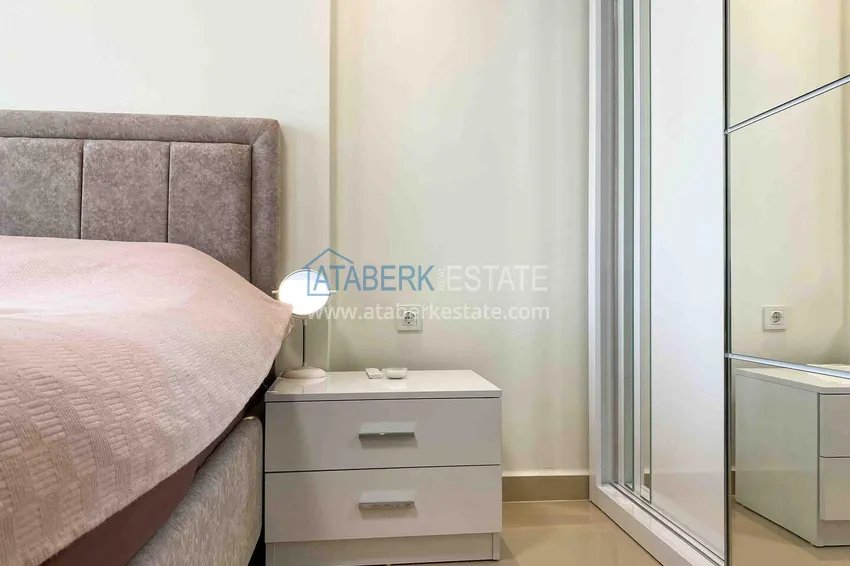 Kupuj Apartament pod klucz 1+1 z przeszklonym balkonem w kompleksie z prywatną plażą — Avsallar, Alanya 16