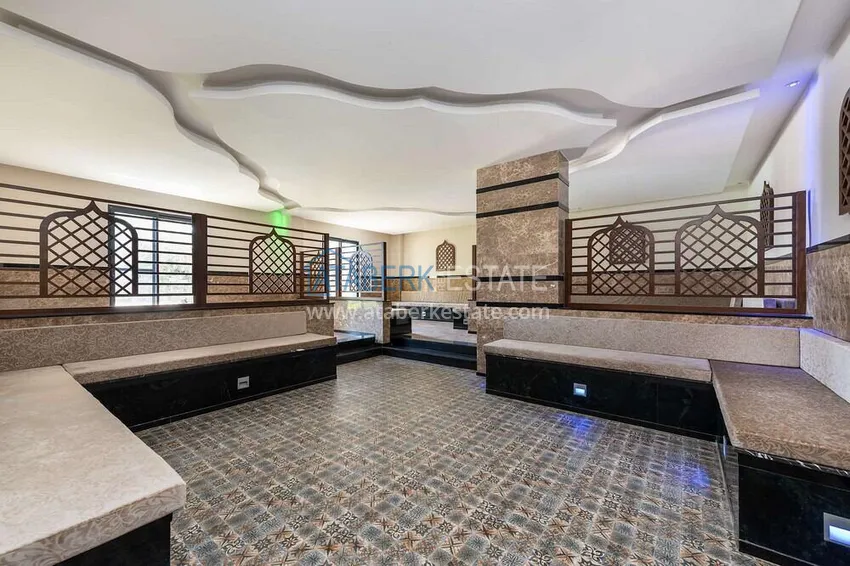 Apartament pod klucz 1+1 z przeszklonym balkonem w kompleksie z prywatną plażą — Avsallar, Alanya 25