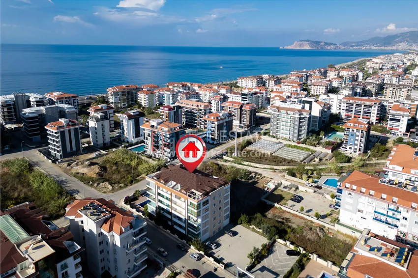 Turnkey duplex penthouse with sea view, 150 meters from the beach — Kestel, Alanya 1