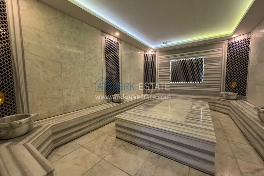 Newly furnished apartment with a glazed balcony in a modern complex - Oba district, Alanya 23