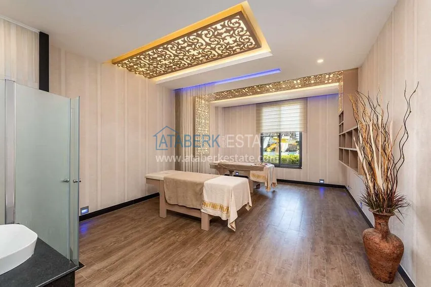 Apartament pod klucz 1+1 z przeszklonym balkonem w kompleksie z prywatną plażą — Avsallar, Alanya 29