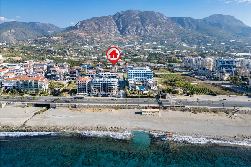 Turnkey duplex penthouse with sea view, 150 meters from the beach — Kestel, Alanya 2