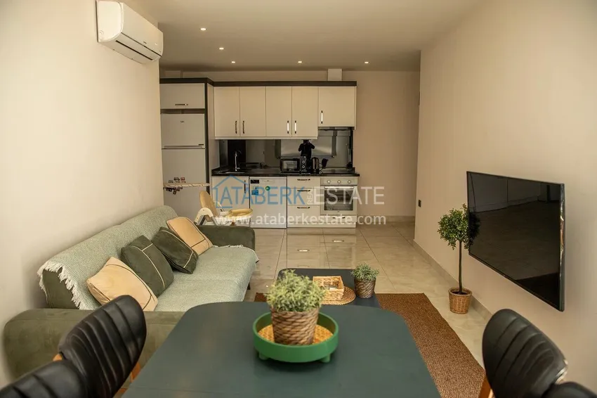 Kupuj Umeblowany apartament 2+1 w komfortowym kompleksie - centrum Alanyi, plaża Kleopatra 3