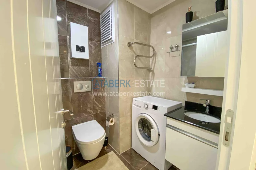Kupuj Apartament pod klucz 1+1 z przeszklonym balkonem w kompleksie z prywatną plażą — Avsallar, Alanya 3